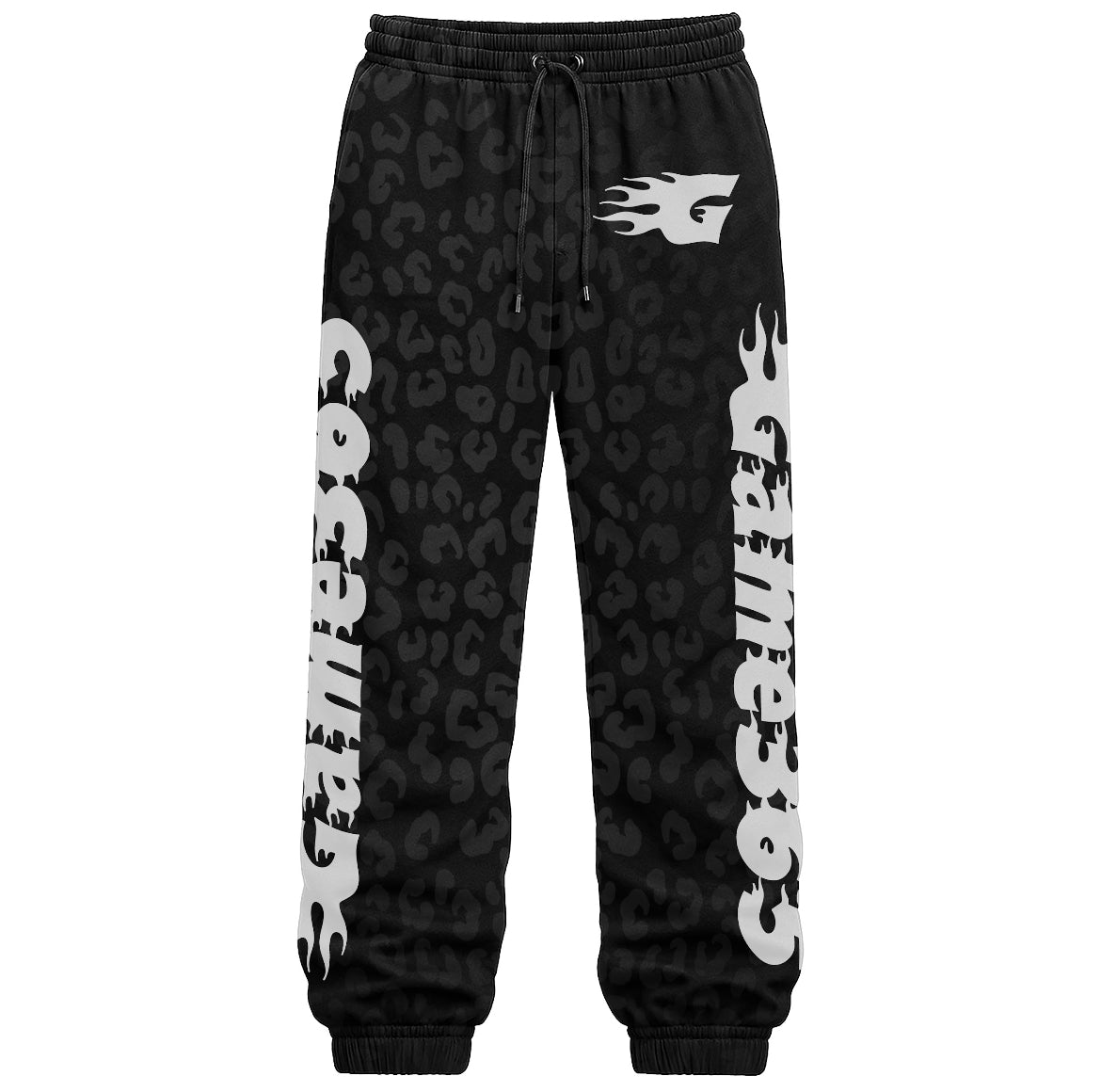 GAME 365 Black & Grey Cheetah Print Rhinestone Sweatsuit