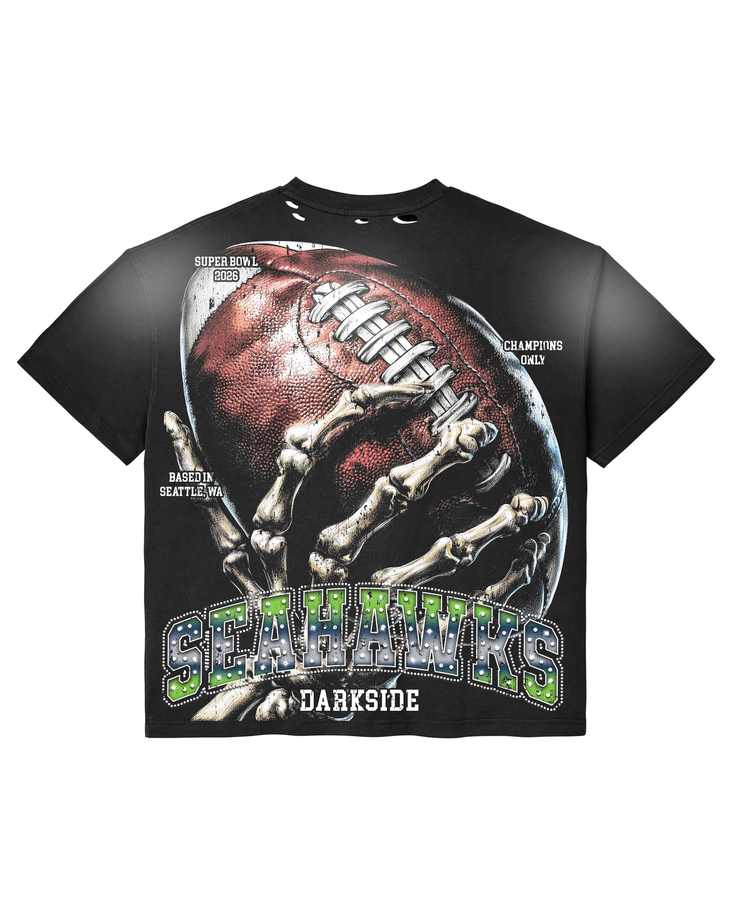 GAME 365: 2026 Limited edition Seahawk's Superbowl Tee W/ Rhinestones