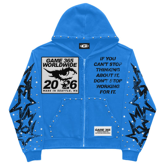 GAME 365 Worldwide Hoodie Short Set W/ Rhinestones