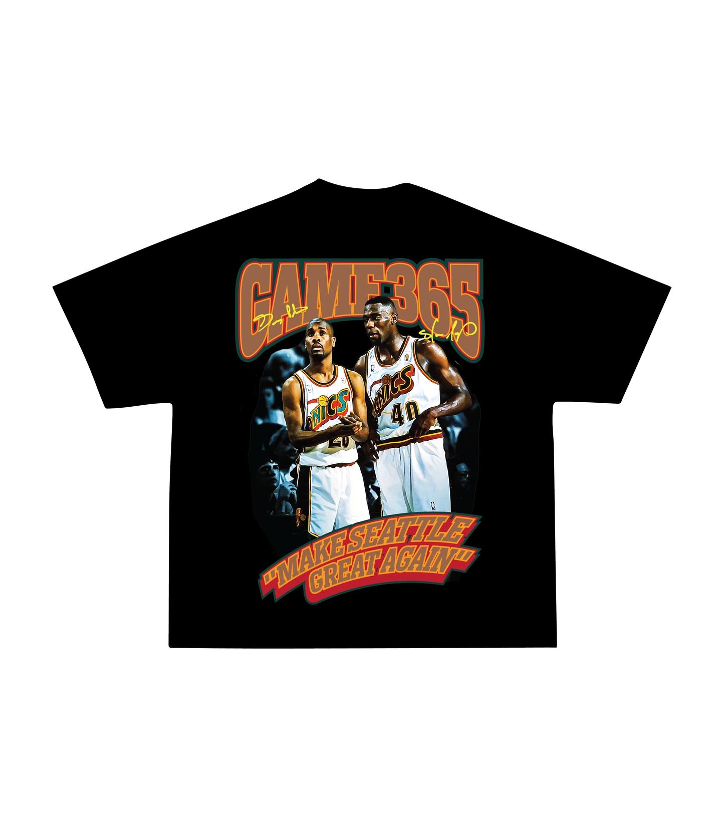 Game 365 “Make Seattle Great Again” Graphic Tee – Seattle SuperSonics Limited Edition T-Shirt